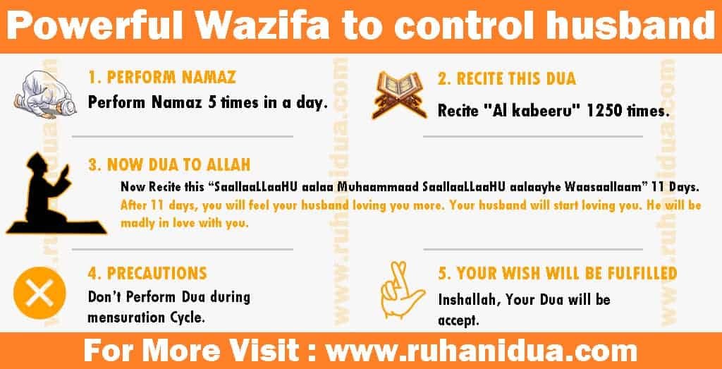 Powerful Wazifa to control husband