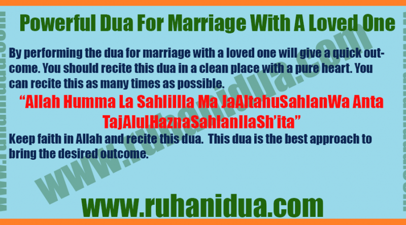 Marry someone to for wanting dua Dua To