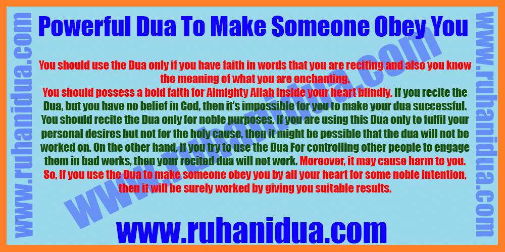 best Powerful Dua To Make Someone Obey You - 101% Effective