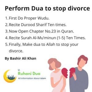 Steps to Perform Dua to stop divorce
