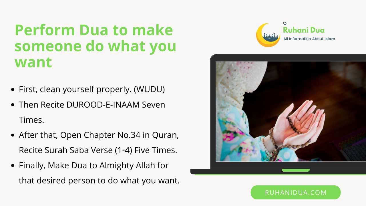 How to perform Dua to make someone do what you want